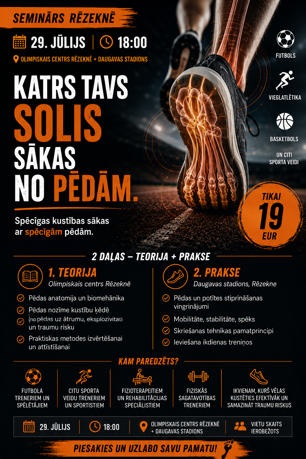 Pēdas nozīme sportā
